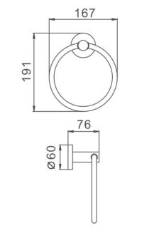 Полотенцедержатель Haiba HB8304 сталь